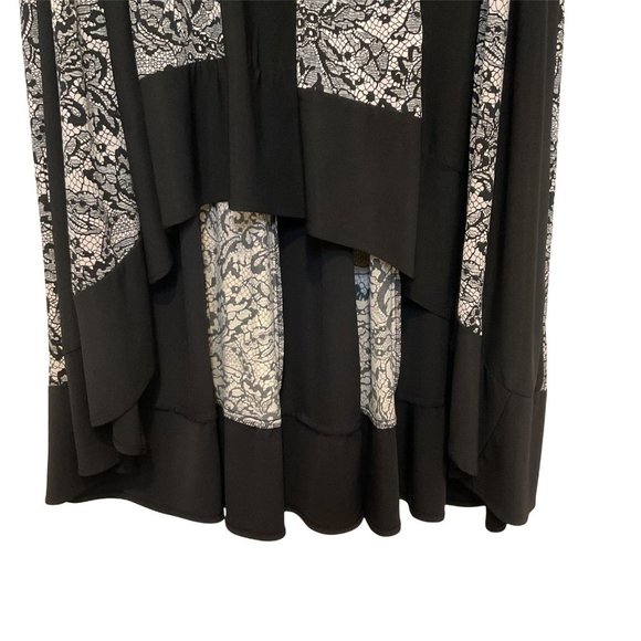 R&M Richards Jersey Maxie Asymmetrical Dress Lace Print - Picture 6 of 6